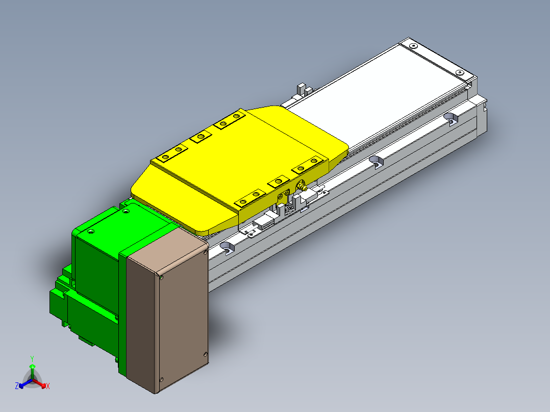 GTA内嵌同步带全封闭GTA12-RD-400W正等轴测图