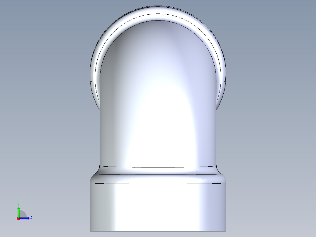 船舶管路系统S3_SeaDrainPLUS_1-4ShortBend-SxS_37E182501_1-1-2in Sea Drain Plus - 91.2 Short Sweep - SxS左视图