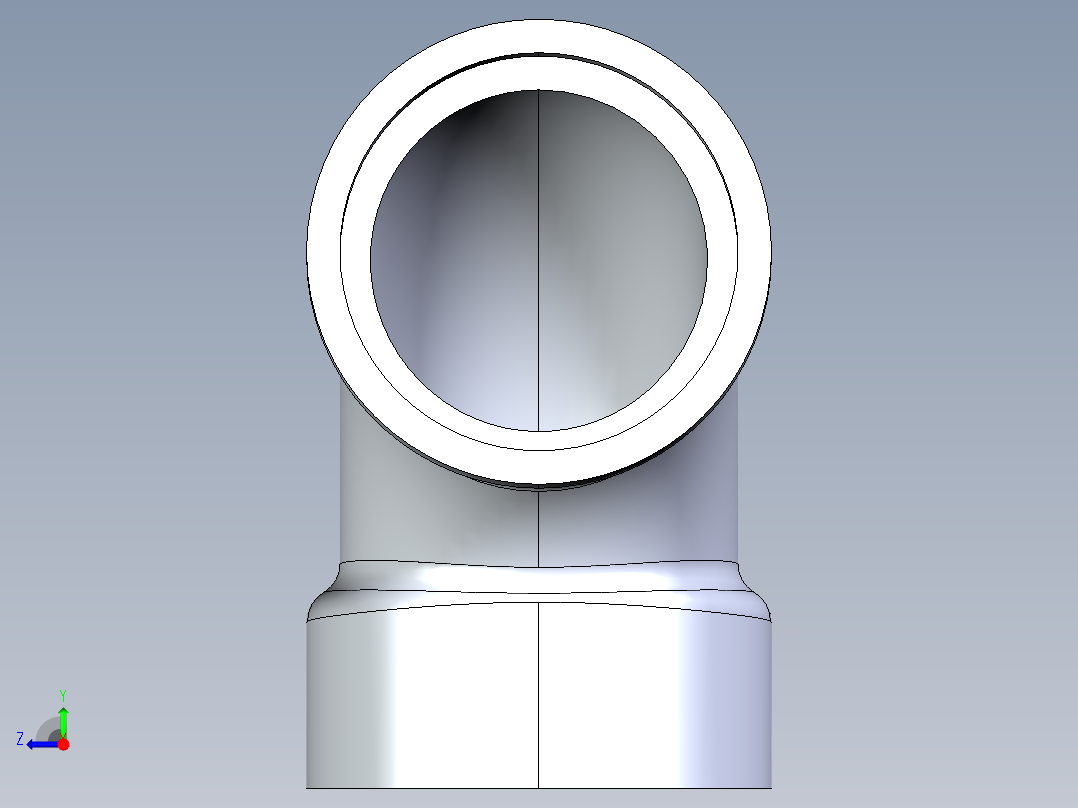 船舶管路系统S3_SeaDrainPLUS_1-4ShortBend-SxS_37E182501_1-1-2in Sea Drain Plus - 91.2 Short Sweep - SxS右视图