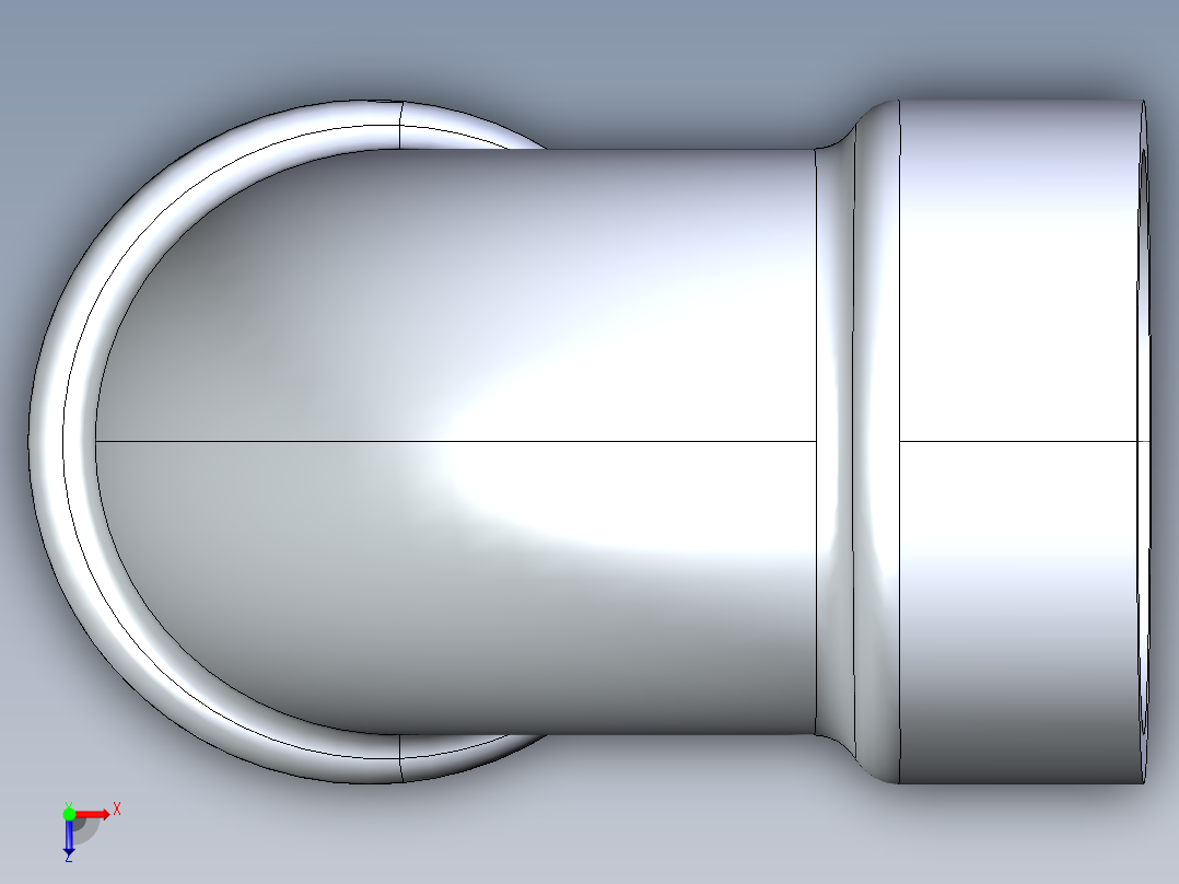 船舶管路系统S3_SeaDrainPLUS_1-4ShortBend-SxS_37E182501_1-1-2in Sea Drain Plus - 91.2 Short Sweep - SxS俯视图