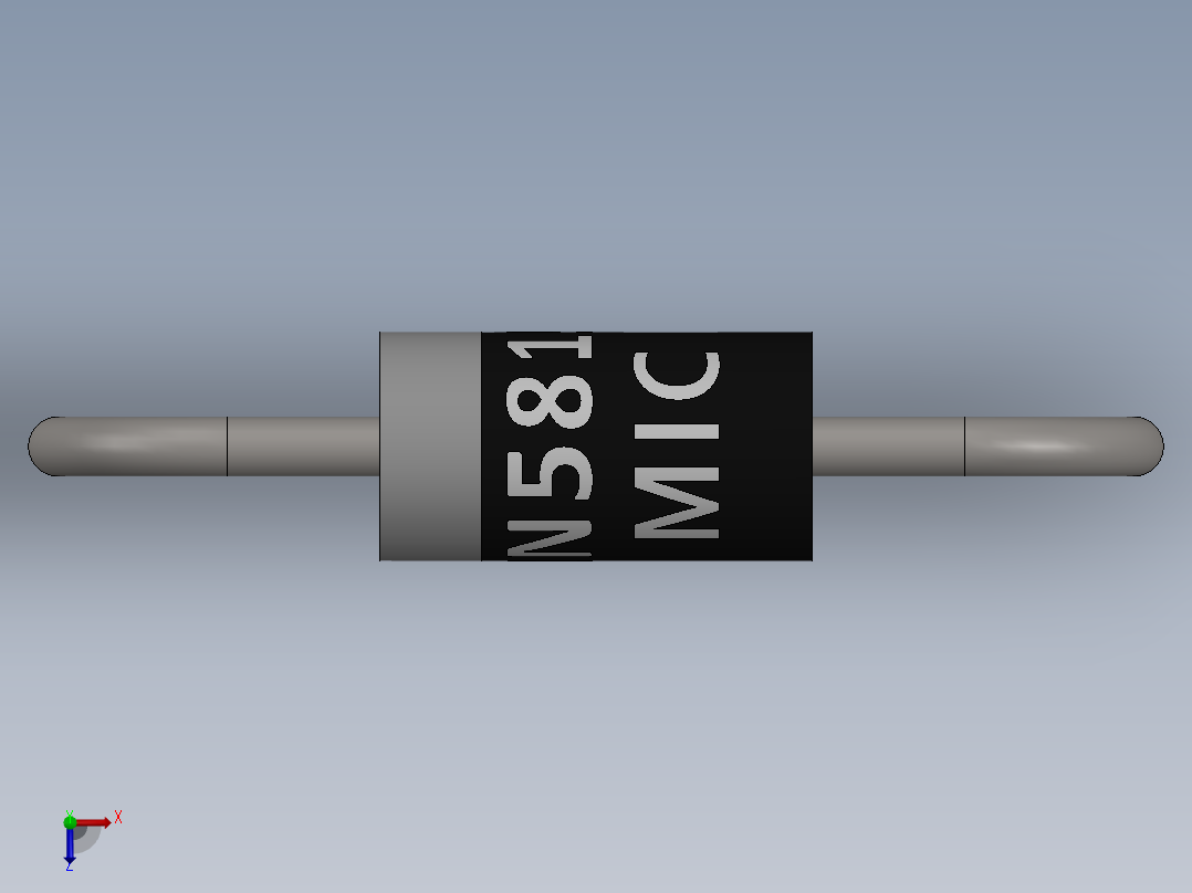 电容器 二极管 电阻器-Schottky Diode 1N5819俯视图
