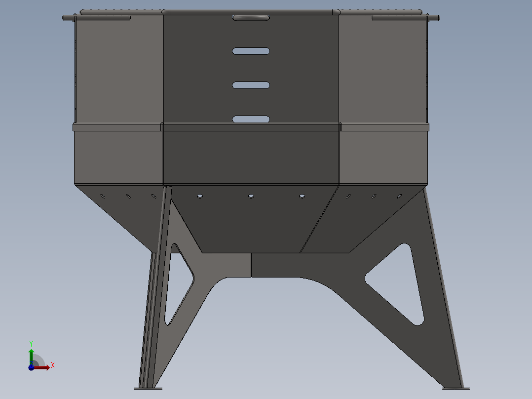 钣金烧烤架前视图