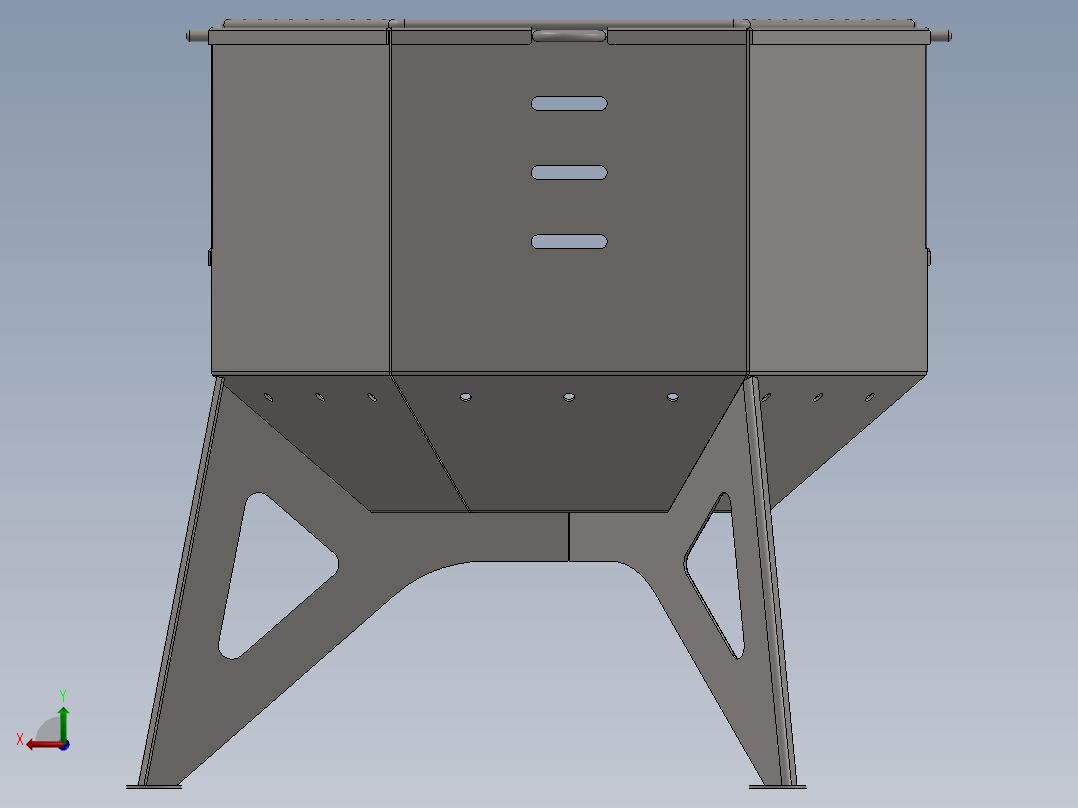 钣金烧烤架后视图