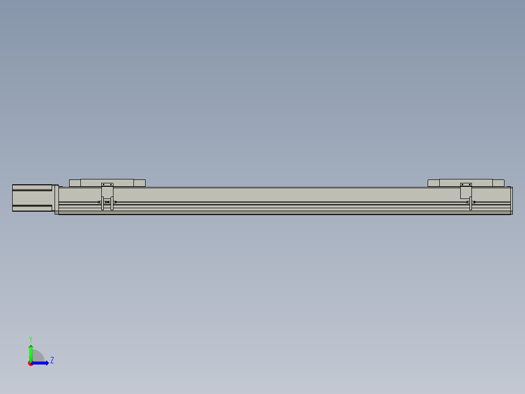 直线模组LHC17-S1050-M设计图纸左视图