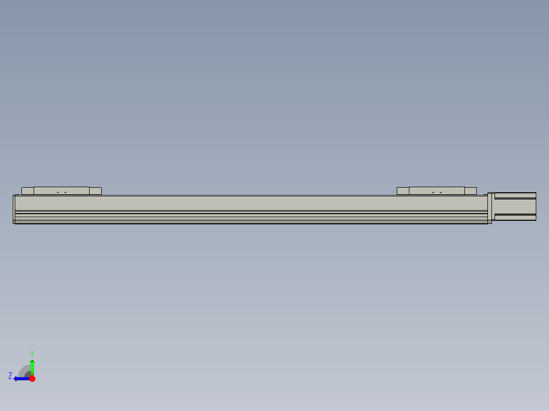 直线模组LHC17-S1050-M设计图纸右视图