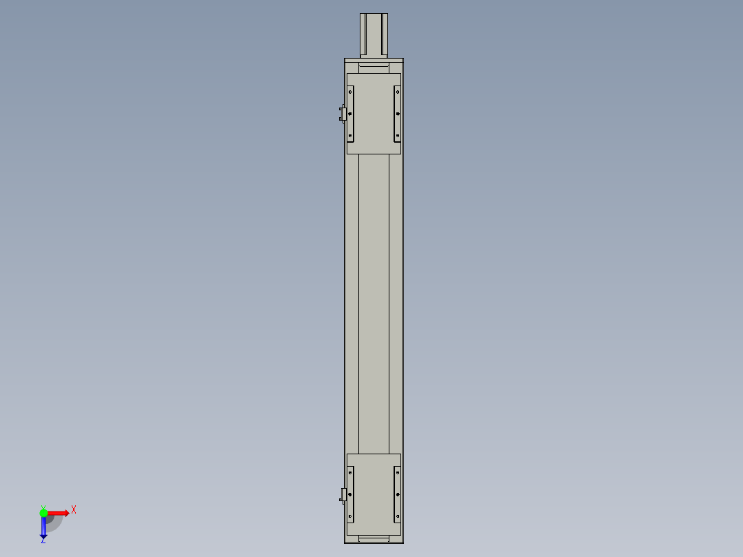 直线模组LHC17-S1050-M设计图纸俯视图