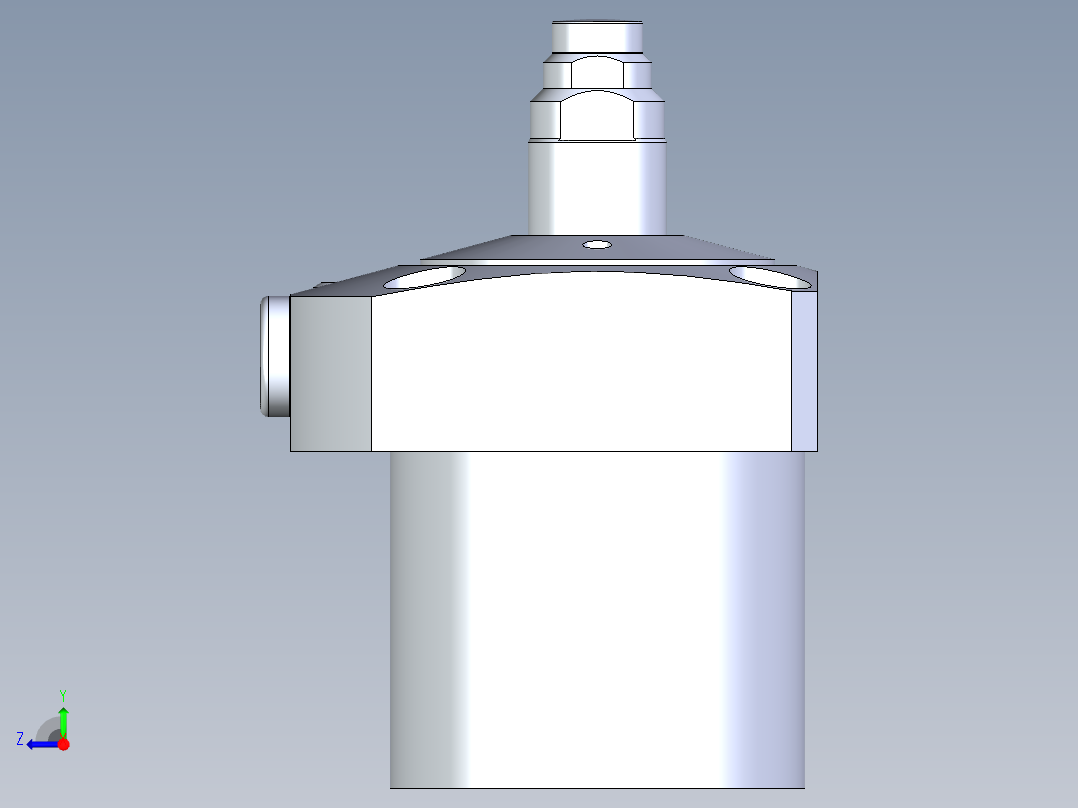KOSMEKLC0482-CxM-E多系列多零件图纸模型右视图