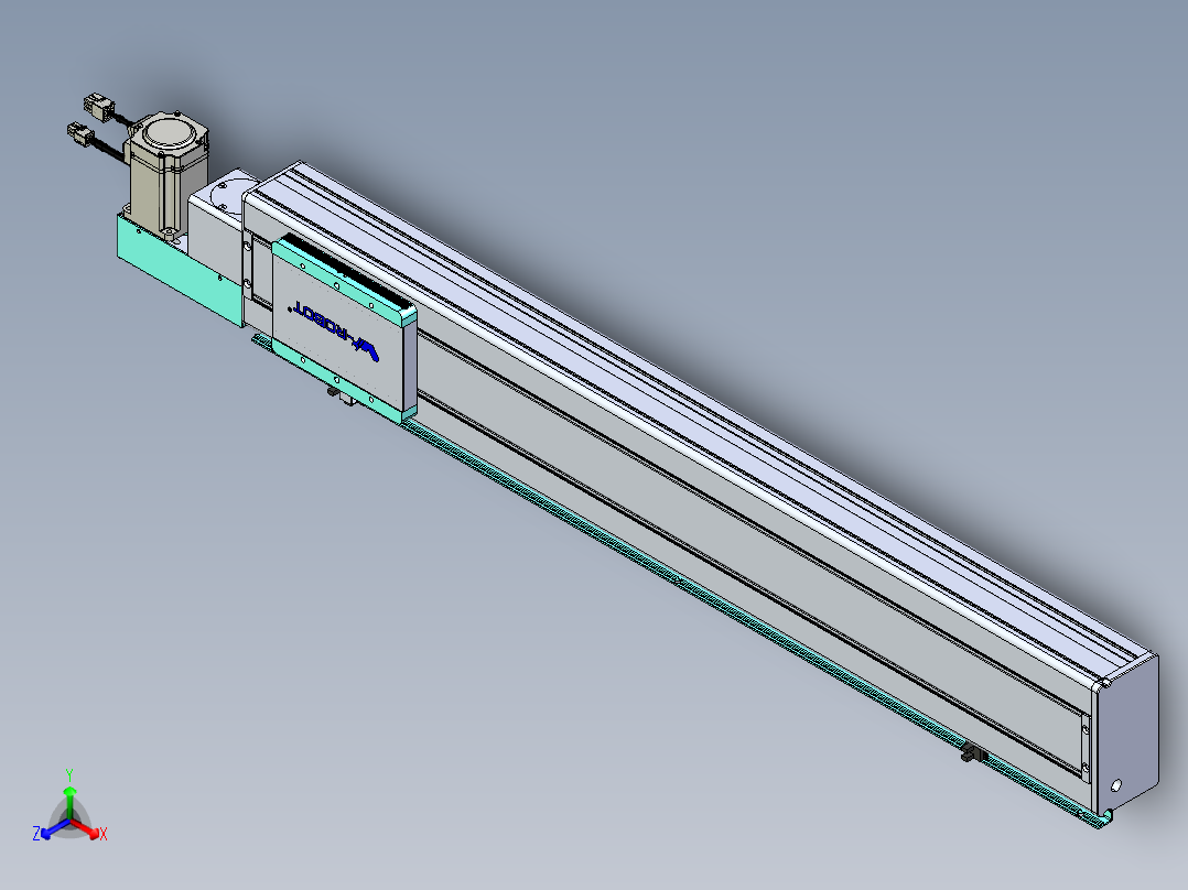 威洛博VBC同步带传动一无尘环境VBC14-L45-S750-BL-ZP40-C3正等轴测图