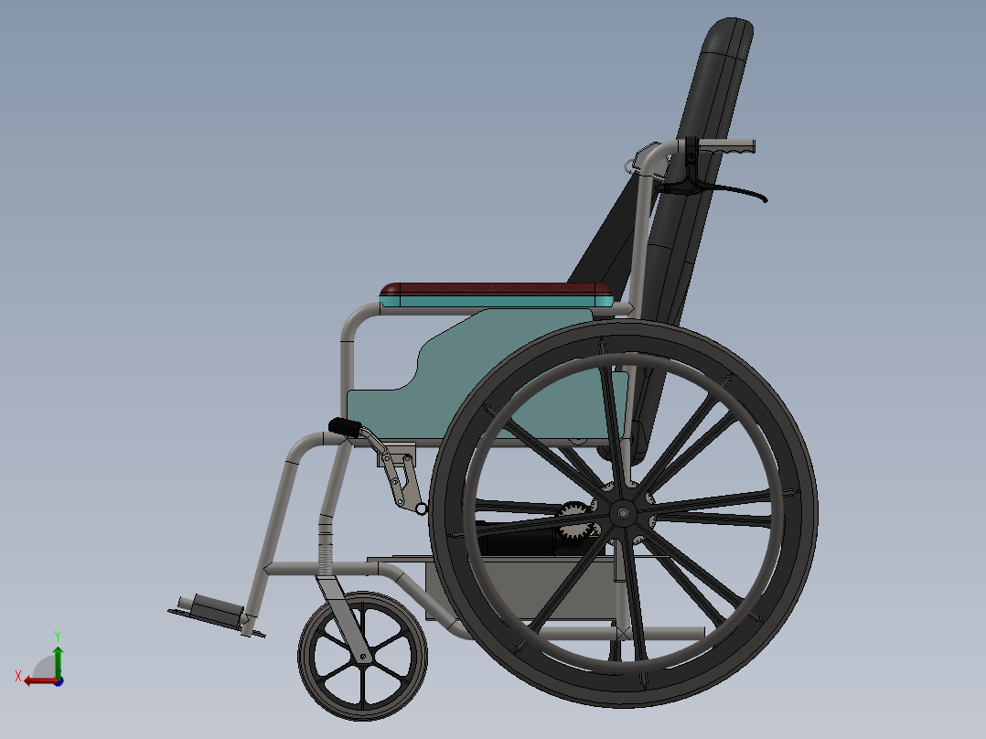 轮椅1后视图