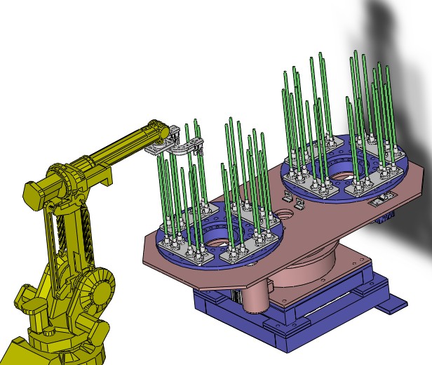 机器人自动上料装置3D图纸H900 非标自动化设备3D图纸3D模型