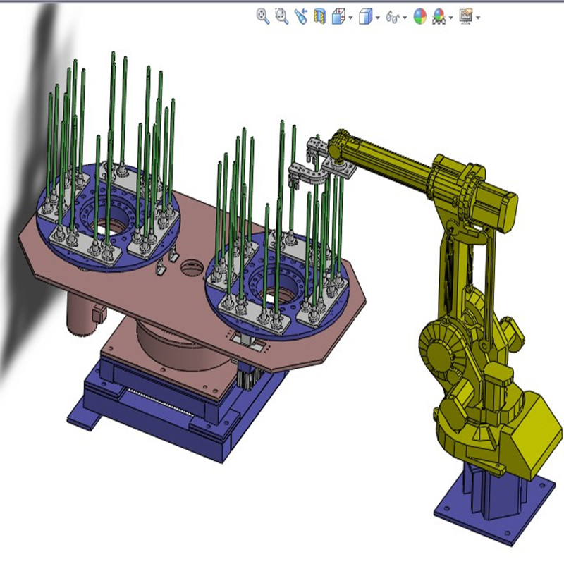 机器人自动上料装置3D图纸H900 非标自动化设备3D图纸3D模型