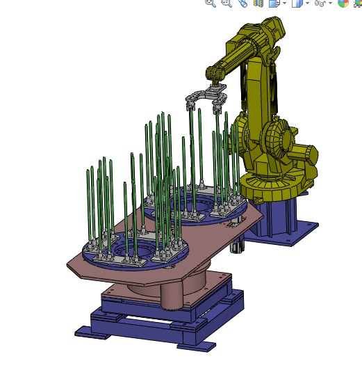 机器人自动上料装置3D图纸H900 非标自动化设备3D图纸3D模型