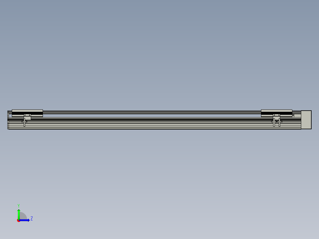 直线模组LHA170-S1200-L设计图纸左视图