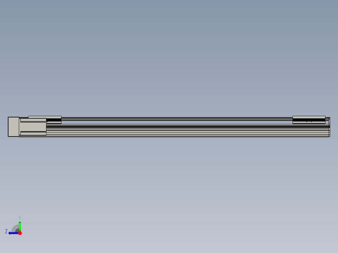 直线模组LHA170-S1200-L设计图纸右视图