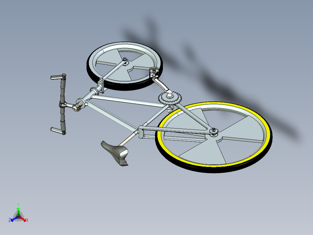 原创<span style='color: red'>自行车</span>三维proe模型=538465=25