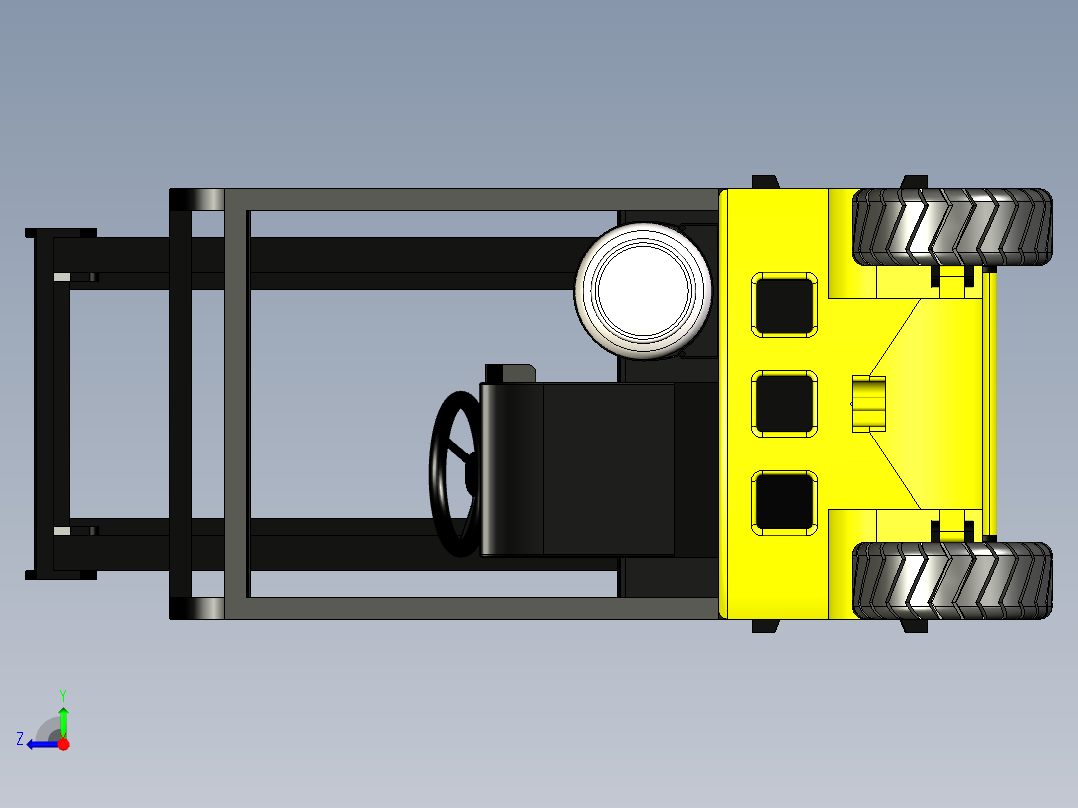 简易叉车右视图