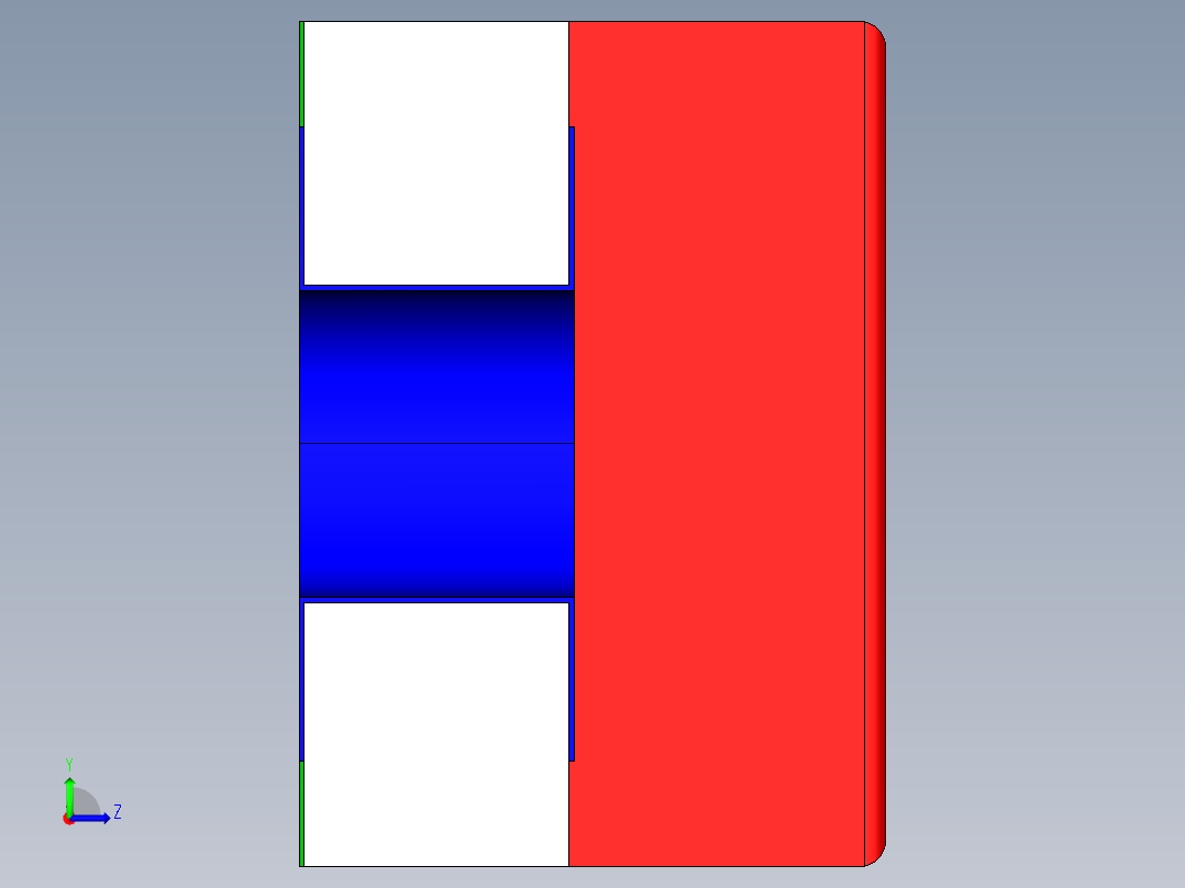 表面贴装芯片LED 3.2x1.6mm毫米左视图