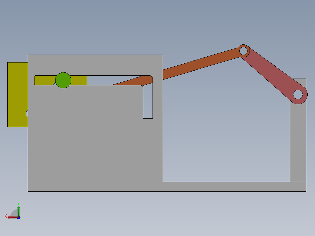 摇杆滑轨压料机构-1后视图