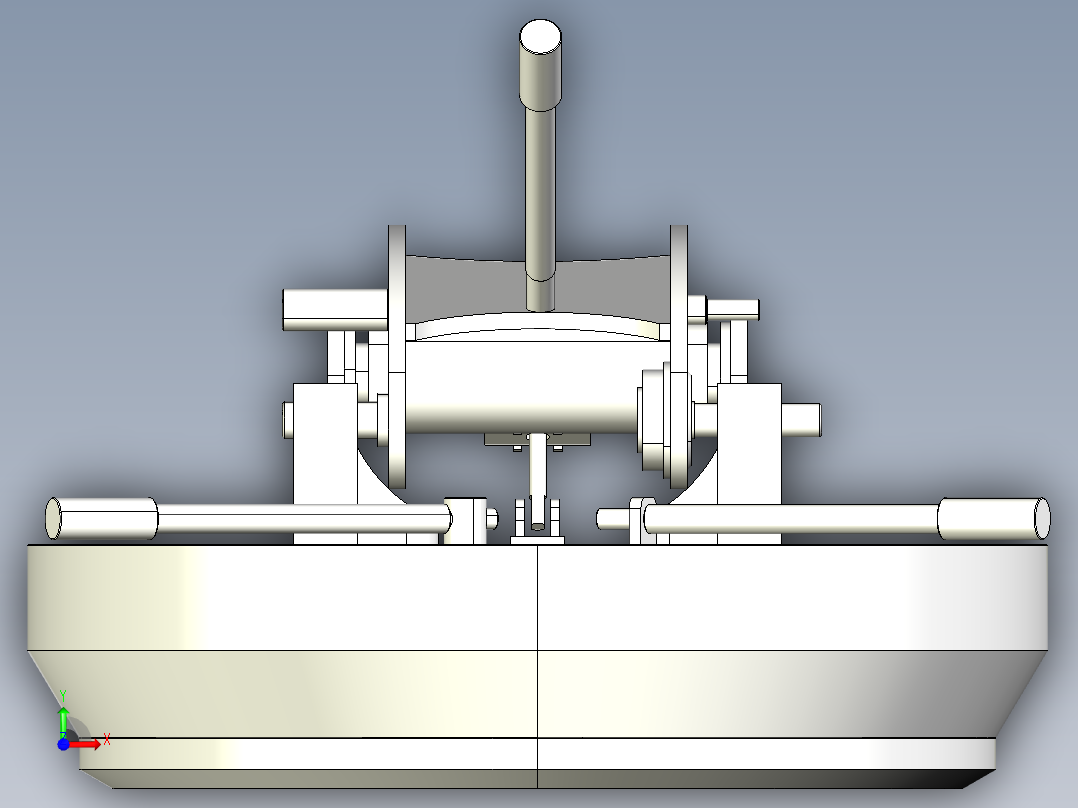 储罐盖子密封结构前视图