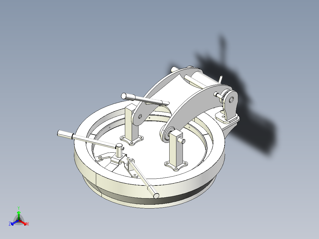 储罐盖子密封结构正等轴测图