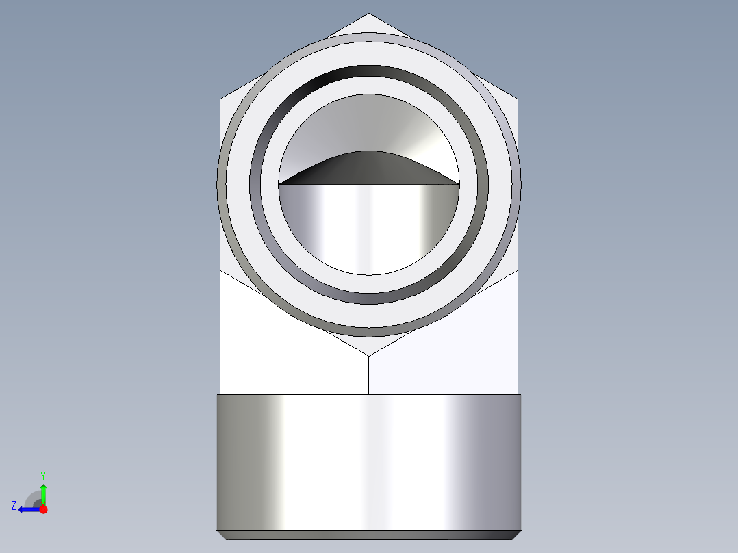 卡套式工业通用硬管接头EO_Union_elbow_W30S71X右视图