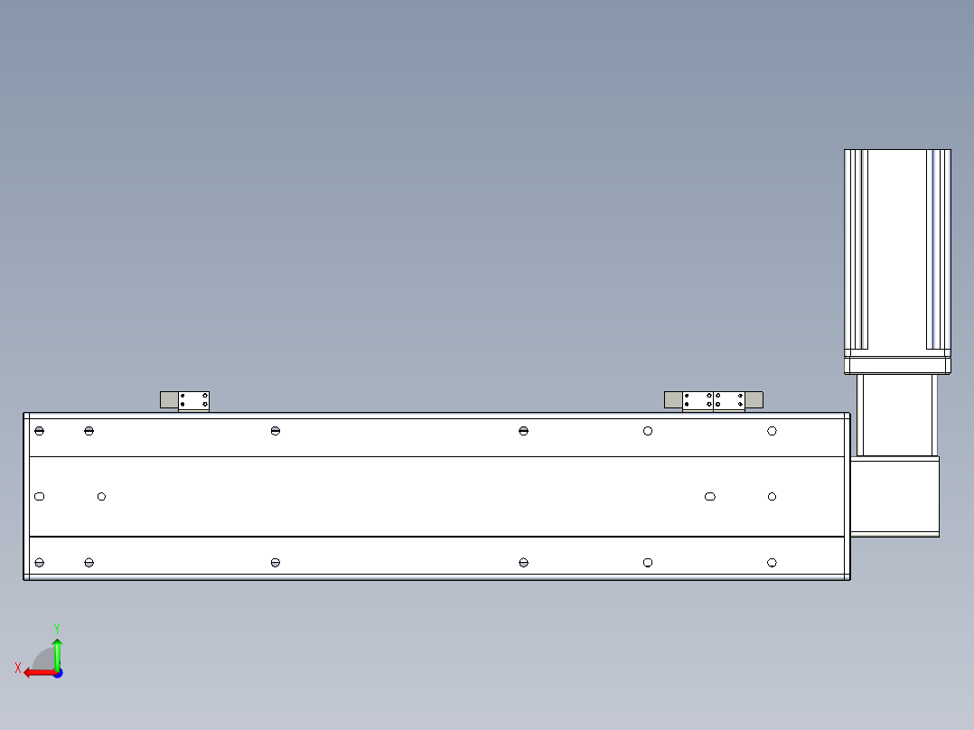 同步带滑台-半封闭B13-L90-S400-R-Z86-D3后视图