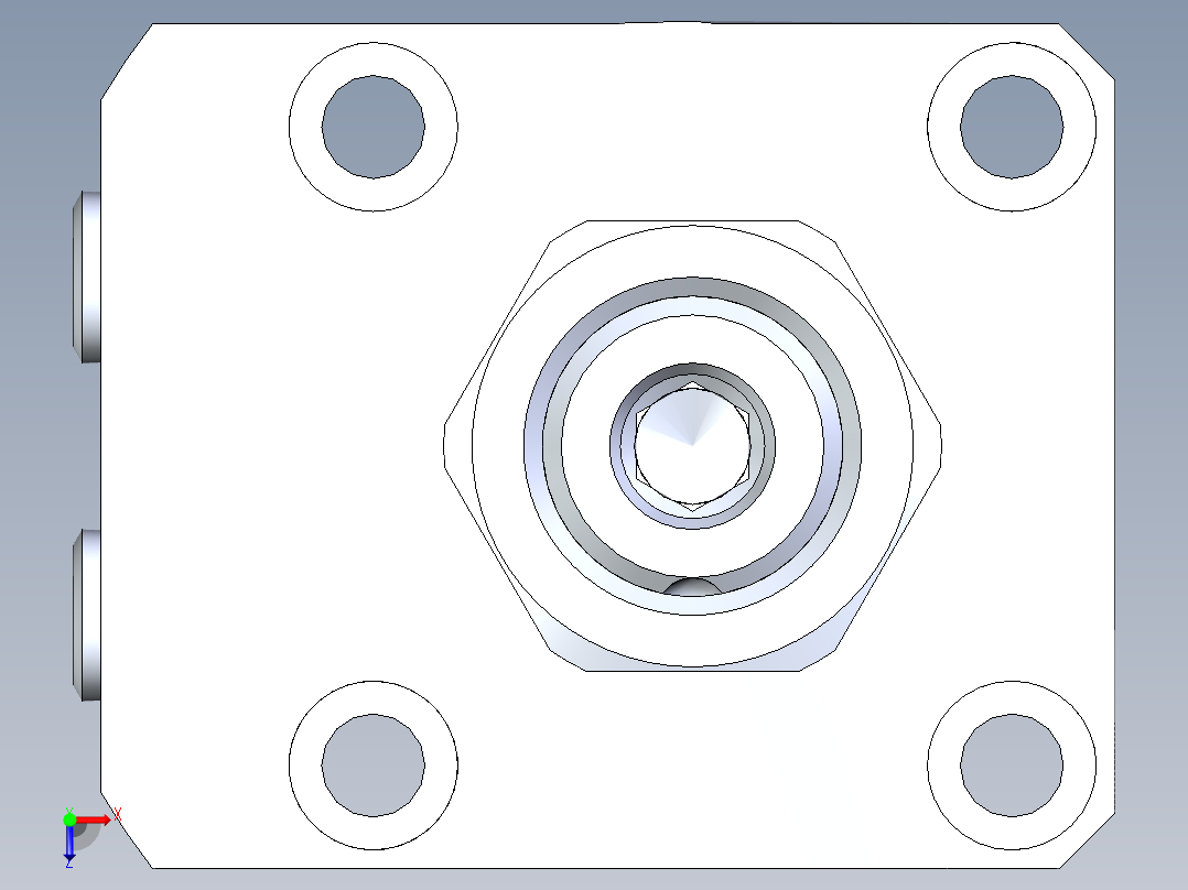 KOSMEKLHA0400-GR-Q30多系列多零件图纸模型俯视图