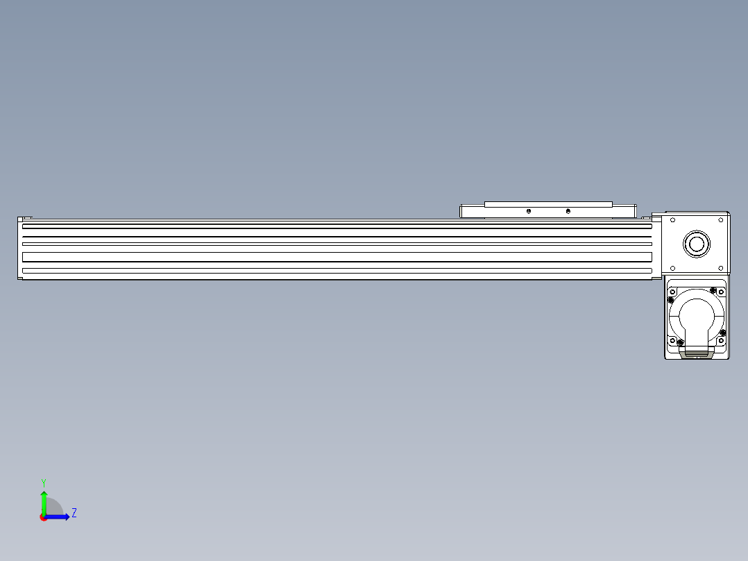同步带全封闭直线模组TPA-HCB-14D-120-L400-RP-C-P40-N3左视图