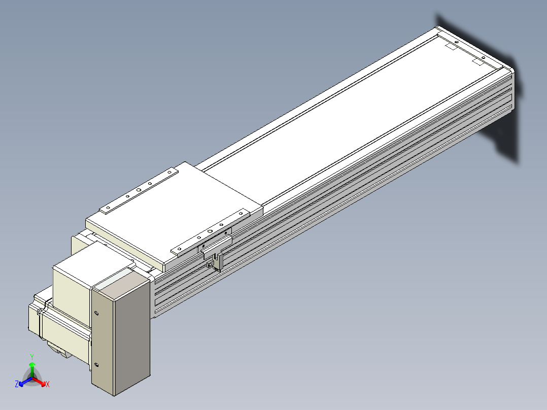 同步带全封闭直线模组TPA-HCB-14D-120-L400-RP-C-P40-N3正等轴测图