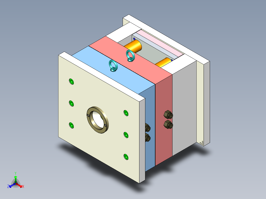 UG铸造模具正等轴测图