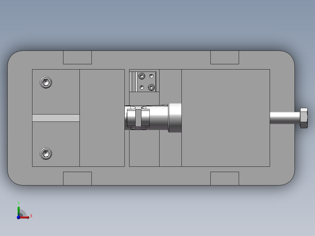 CA1340自动车床杠杆三加工工艺及铣8mm槽夹具设计【含三SolidWorks】前视图