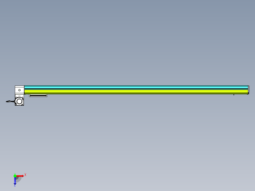 威洛博VBC同步带传动一无尘环境VBC17-L45-S1950-BLU-ZP75-C3俯视图