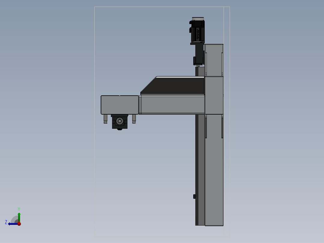 四轴NC机器右视图