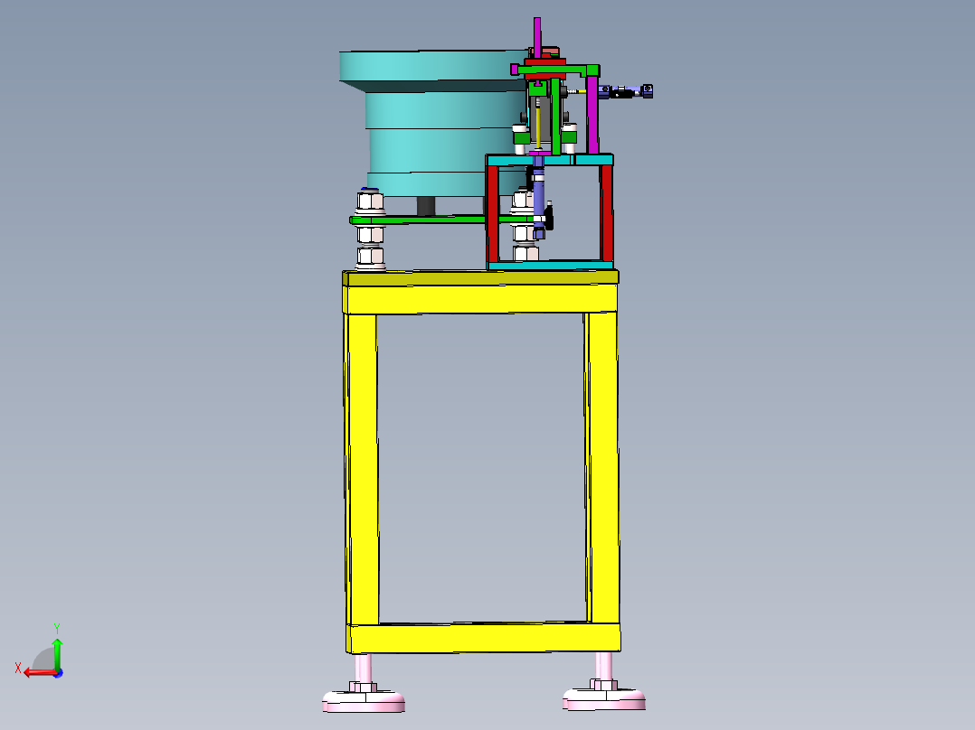 螺母送料机自动上下料sw22可编辑后视图