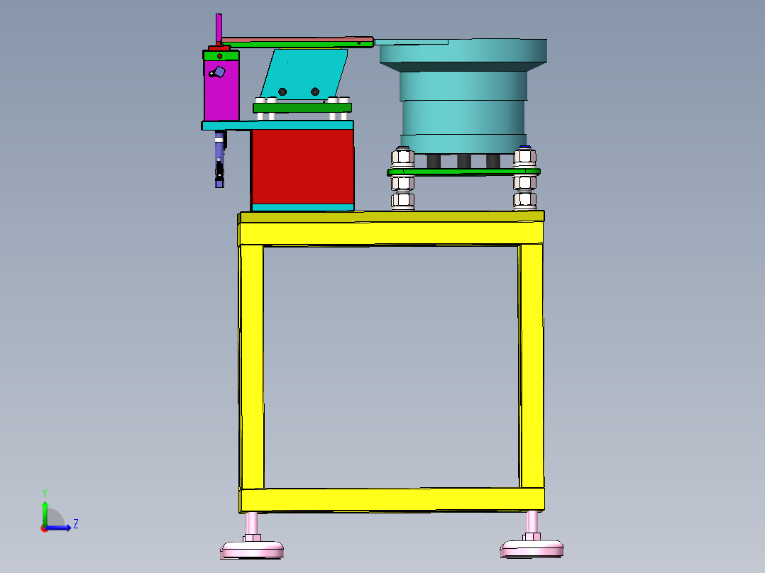 螺母送料机自动上下料sw22可编辑左视图