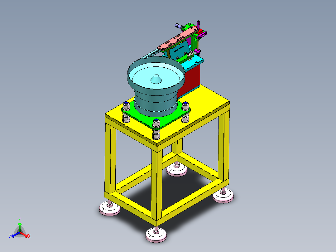 螺母送料机自动上下料sw22可编辑正等轴测图