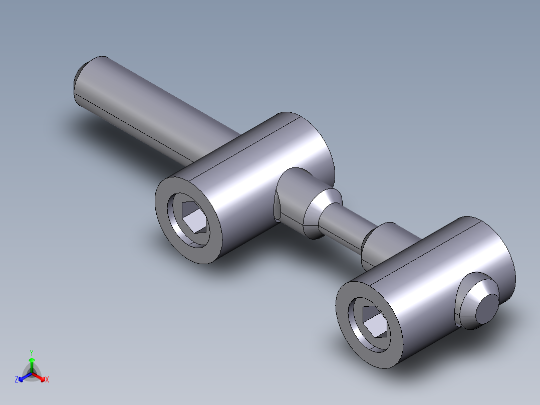 型材-BR 10-10 INLINE BENDY QUICK CONNECTOR KJN535634正等轴测图