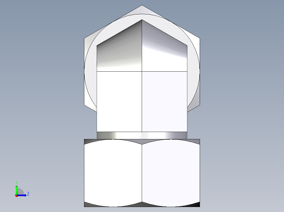 卡套式工业通用硬管接头EO_Union_elbow_W25ZSCF左视图