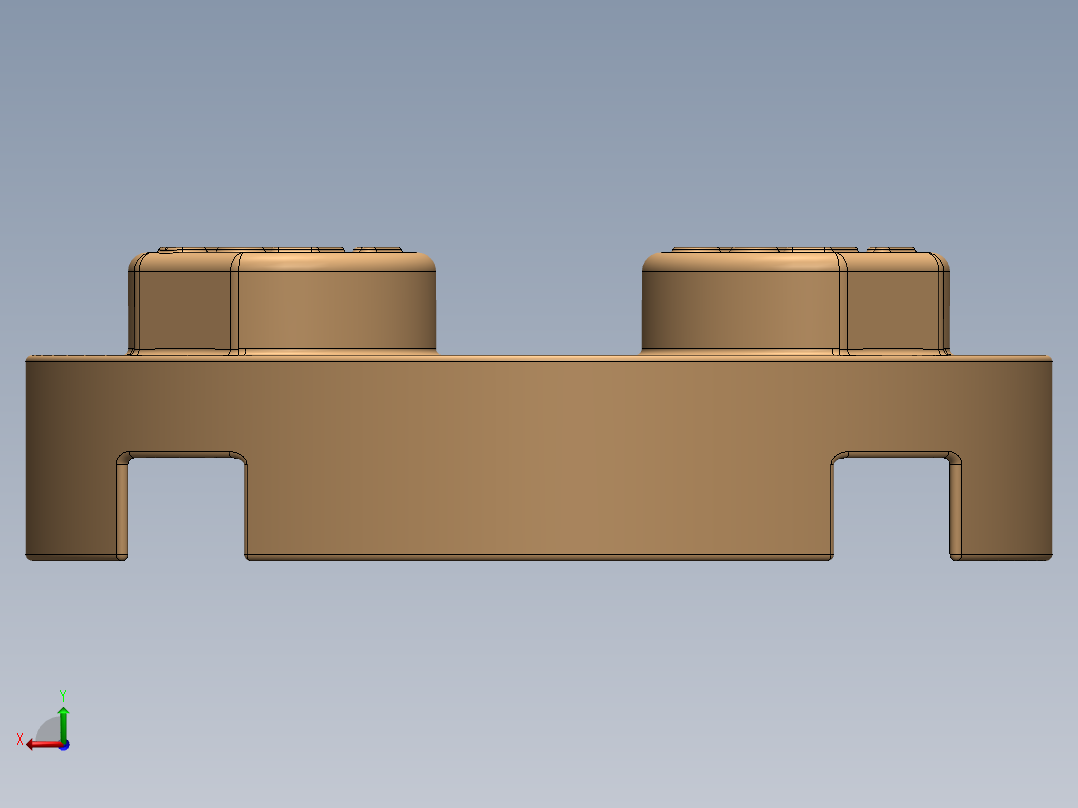 乐高零件 4032 板 2 x 2 圆形-4032 Warm Yellowish Orange Plate 2 x 2 Round.SLDPRT后视图