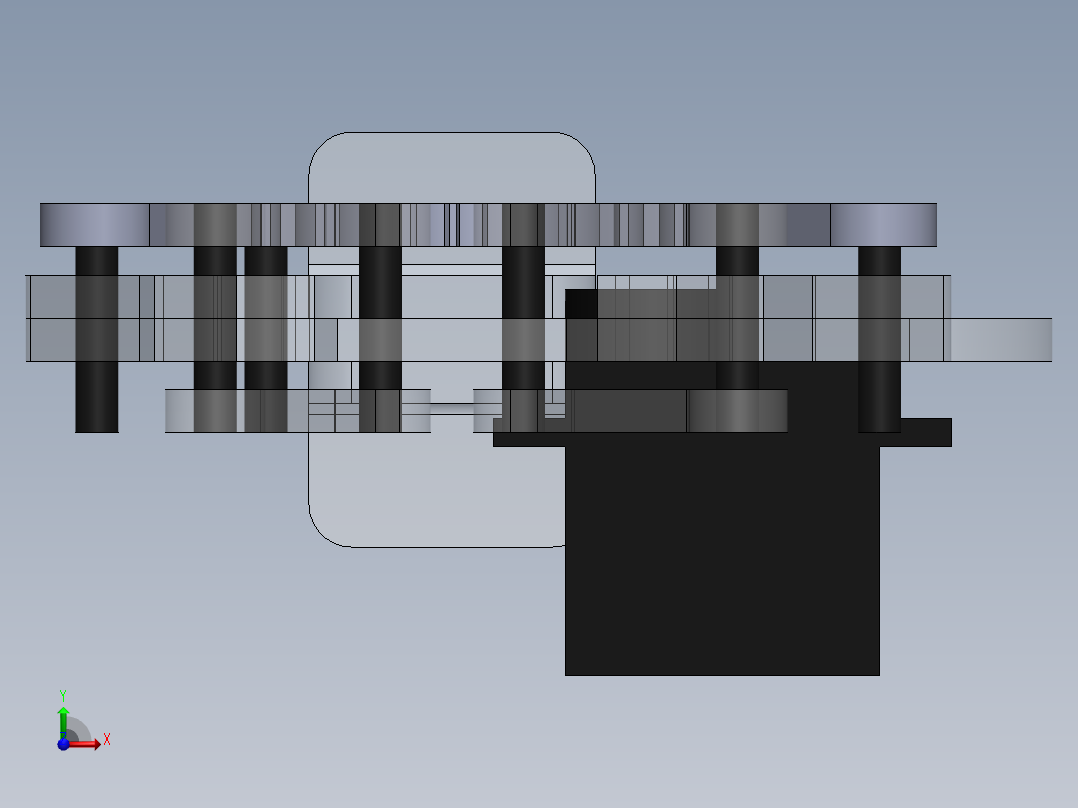 很好的工业机械手前视图