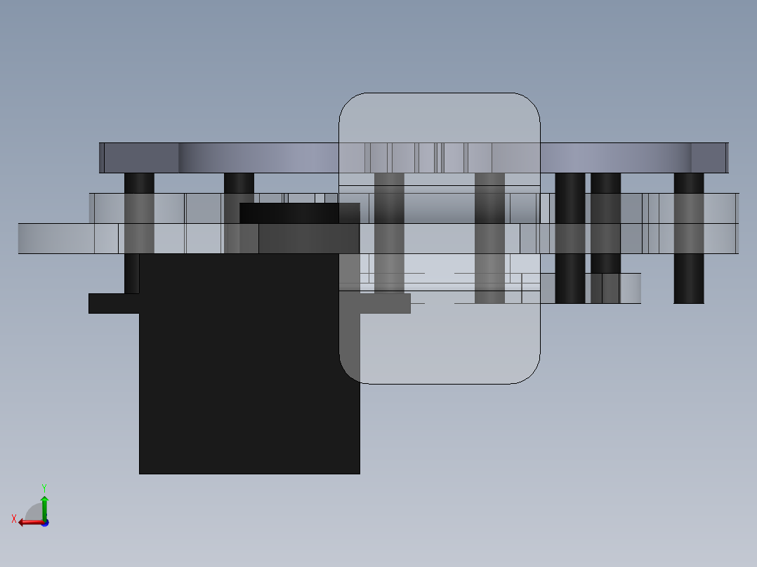 很好的工业机械手后视图