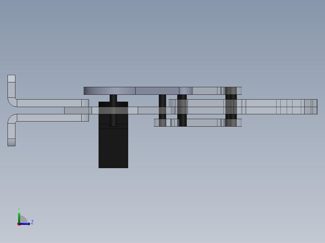 很好的工业机械手左视图