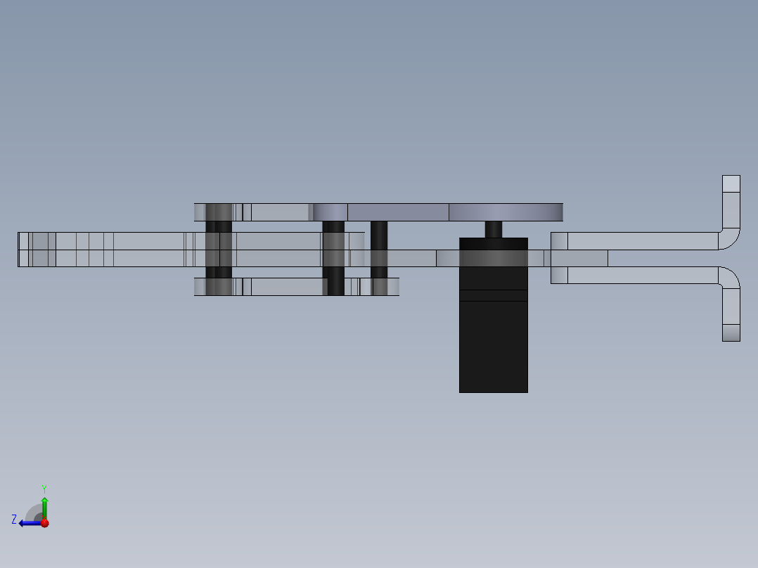 很好的工业机械手右视图