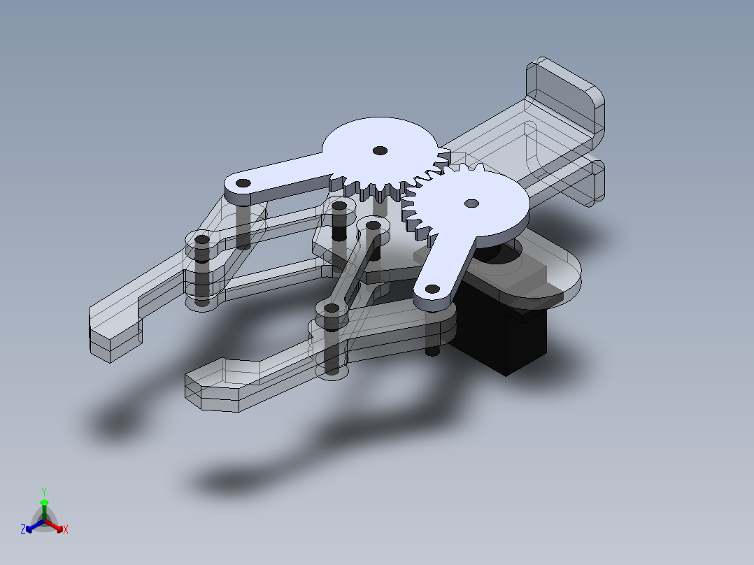 很好的工业机械手正等轴测图