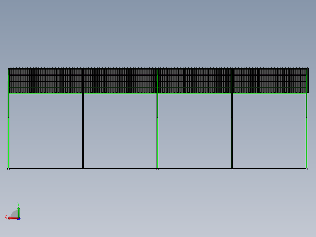 停车棚 停车楼 (2)后视图