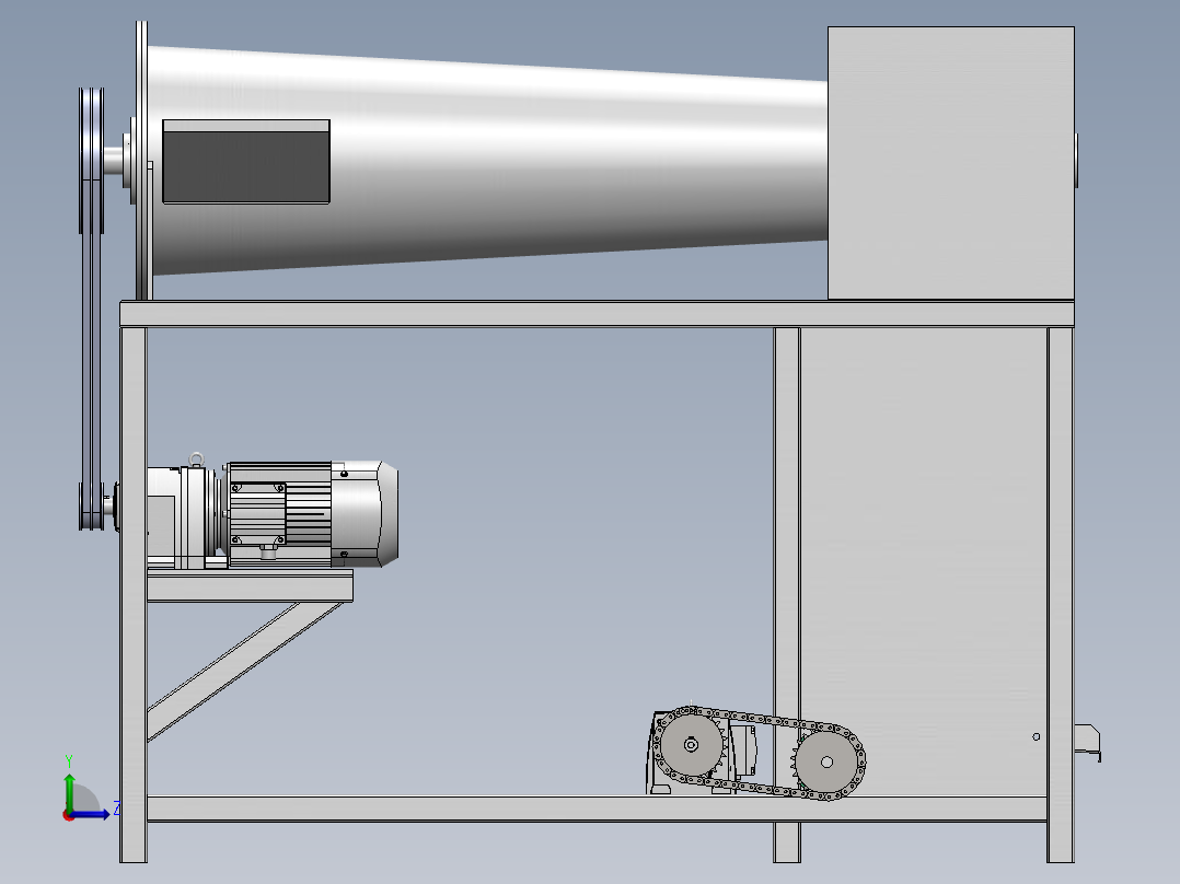 油菜脱粒机三维SW模型1275547===900左视图