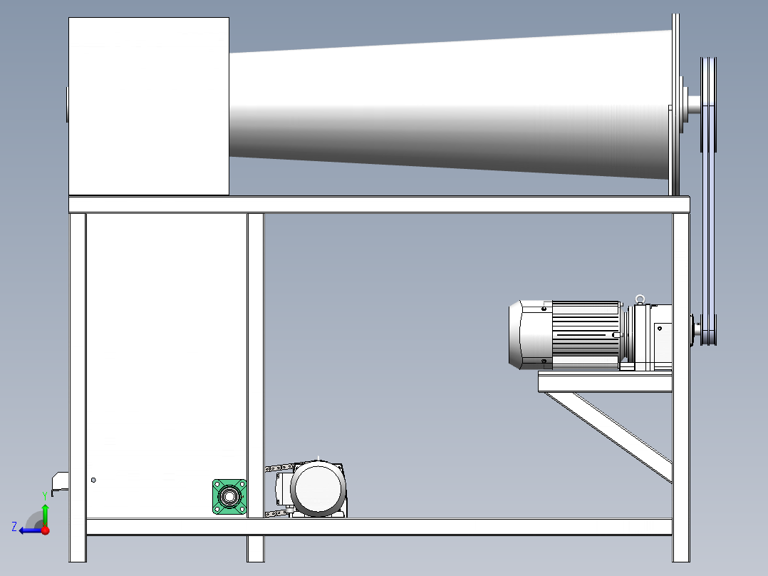 油菜脱粒机三维SW模型1275547===900右视图