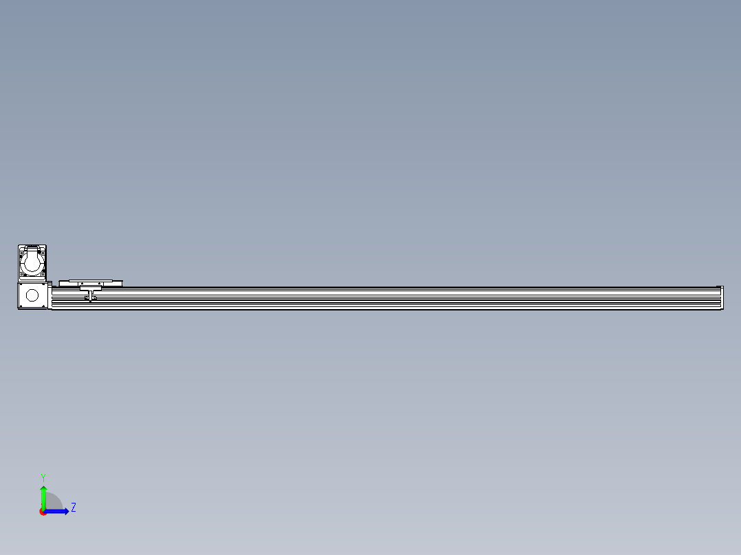 同步带全封闭直线模组TPA-HCB-110D-90-L1350-LU-C-P40-N3左视图