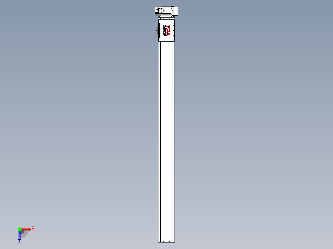 同步带全封闭直线模组TPA-HCB-110D-90-L1350-LU-C-P40-N3俯视图