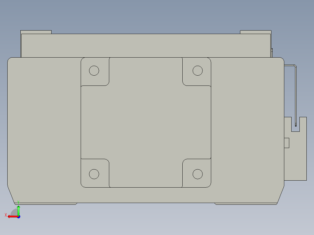 直线模组LHC17-S600-M设计图纸后视图